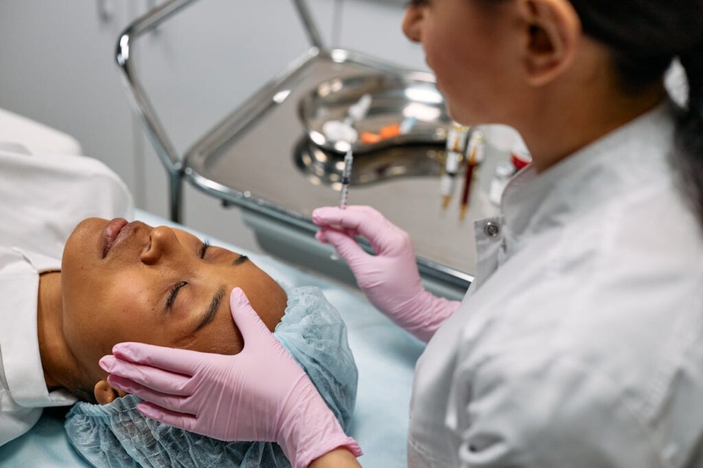 pexels-photo-7581575 Woman during Antiaging Treatment